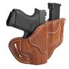 1791 Gunleather G43 Holster, OWB Leather Gun and Mag Holster for Belts. Compatible with Glock 43, Ruger LC9, SR22, Kimber Micro, Hellcat OSP and Others. Classic Brown view 2