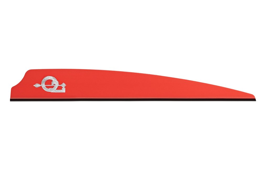 Q2i Fusion X-II Target Archery Vanes - Ultra-Lightweight with Tri-Fusion Vane Adhesion Technology for Archery Arrows Premium Arrow Fletching & Accessories for Archers - 4" FIRE RED 100pk