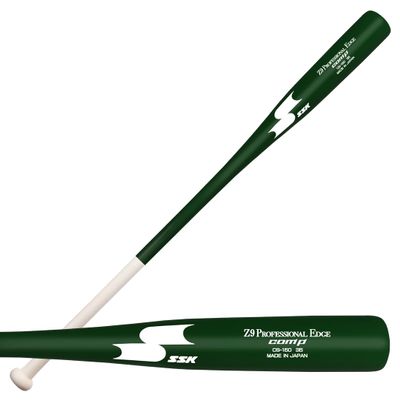 SSK Z9 Professional Edge Comp Coaches Wood Fungo Bat 33" 35" 37" - Baseball & Softball  22+ Colors - 60 Day Warranty (37", Natural/Forest/White)