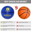 Zo Athletics Weighted Basketball - Workout Included on The 3lb Heavy Basketball for Training and Dribbling Drills - Training Equipment for Teen Boys and Girls (Blue) view 3