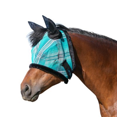 Kensington Signature Fly Mask w/Plush Fleece & Ears w/Forelock Hole Size:XL-Lrg.Horse Color: 2021 - Atlantis