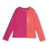 Speedo Girls' Standard Uv Swim Shirt Long Sleeve Rashguard, Block Rose Violet, X-Small view 1