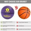 Zo Athletics Weighted Basketball - Workout Included on The 3lb Heavy Basketball for Training and Dribbling Drills - Training Equipment for Teen Boys and Girls (Purple) view 3