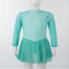 winying Kids Girls Sparkling Mock Neck Long Sleeves Balle Dance Gymnastic Leotard Ice Figure Skating Dress Mint Green C 16 Years view 3