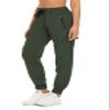 NEYOUQE Women's Cargo Joggers - Quick Dry Gym Pants with Elastic Waist - Army Green XS view 3