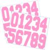 Sports Helmet Numbers 2" Tall by 1" White by Chalkallaboutit Baseball, Softball, Hockey, Football and Lacrosse (Pink) view 1