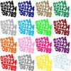Sports Helmet Numbers 2" Tall by 1" White by Chalkallaboutit Baseball, Softball, Hockey, Football and Lacrosse (Pink) view 2