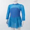 winying Kids Girls Sparkling Mock Neck Long Sleeves Balle Dance Gymnastic Leotard Ice Figure Skating Dress Sky Blue C 16 Years view 4