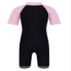 Manyakai Boys Girls One Piece Swimsuit Kids Short Sleeve Rash Guards Swimwear Surfing Wetsuit UPF 50+ Pink&Black 10-12 Years view 2