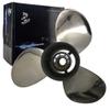 Boatman 11 5/8x11 Boat Propeller Polished Stainless Steel for Mercury Outboard Engines 25-70 HP,13 Tooth, RH view 1