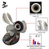 Boatman 11 5/8x11 Boat Propeller Polished Stainless Steel for Mercury Outboard Engines 25-70 HP,13 Tooth, RH view 3