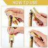 Maitys 2 Pcs Billiards Pool Cue Tip Shaper Tool Cue Tip Scuffer Burnisher Metal Sander Stick Tool U Shaped Multi Functional Trimmers Tapper with Sandpaper, Gold view 3