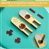 Maitys 2 Pcs Billiards Pool Cue Tip Shaper Tool Cue Tip Scuffer Burnisher Metal Sander Stick Tool U Shaped Multi Functional Trimmers Tapper with Sandpaper, Gold view 4
