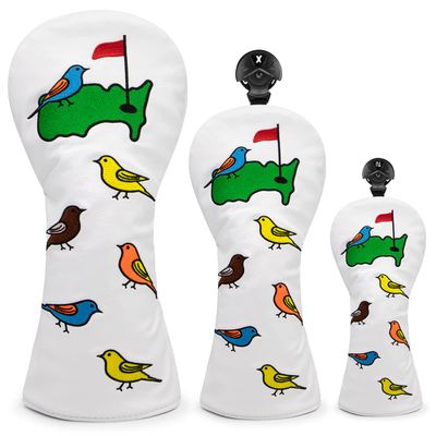 Birdie&Green Golf Club Covers for Driver, Fairway, Hybrids - 4 Options - Golf Driver Headcover/Golf Fairway Wood Head Cover/Hybrid Club Head Cover for Men Golfer (3pcs (D/F/H))