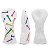 1pc or 3pcs Golf Club Covers Driver Headcover 3 Wood Cover Hybrid Rescue Headcover PU Leather Colorful Golf Headcovers Set 13 H Golf Gifts for Men Women Golfers (3pcs Set 1+F+H) view 3
