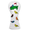 Barudan Golf Driver Head Cover 460cc, White Birdie Golf Driver Headcover for Men Golfer, Synthetic Leather Golf Club Protective Case