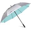 G4Free 54 Inch UV Protection Golf Umbrella Auto Open Vented Double Canopy Oversize Extra Large Windproof Sun Rain Umbrellas (Silver/Lake Blue) view 1