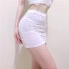 Fldy Women's Sheer Ultra Thin See Through Low Waist Micro Mini Skirts Pencil Skirt Ruched Hip Dress White One Size view 2