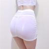 Fldy Women's Sheer Ultra Thin See Through Low Waist Micro Mini Skirts Pencil Skirt Ruched Hip Dress White One Size view 3