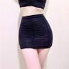 Fldy Women's Sheer Ultra Thin See Through Low Waist Micro Mini Skirts Pencil Skirt Ruched Hip Dress Black One Size view 2