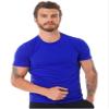 Hansber Men's Quick Dry Rash Guard Shirts Athletic Short Sleeve T-Shirts Swimming Gym Running Sport Tops Activewear Blue Large view 3