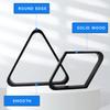 GSE Games & Sports Expert Solid Wood Billiard 8-Ball Triangle or 9-Ball Diamond Pool Ball Racks for 2-1/4" Pool Balls (Black Triangle & Diamond Rack) view 2
