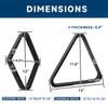 GSE Games & Sports Expert Solid Wood Billiard 8-Ball Triangle or 9-Ball Diamond Pool Ball Racks for 2-1/4" Pool Balls (Black Triangle & Diamond Rack) view 3
