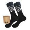 WIFFGO Groomsman Gifts for Men - Wedding Novelty Socks - Funny Proposal for Groom and Bestman - 100% Cotton Crew Socks view 1
