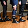 WIFFGO Groomsman Gifts for Men - Wedding Novelty Socks - Funny Proposal for Groom and Bestman - 100% Cotton Crew Socks view 2