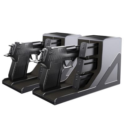 Nswern Pistol Rack Universal Protective Handgun Storage,Handgun Rack for Gun Safe Gun Cabinet Storage, Gun Magazine Holder, 2 Gun Holder 6 Mag Slots Fit Most Pistols