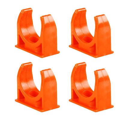 Bimini Top Pole Boat Clips Holder w/Side Facing Pole Clip Holder for Security Boat Hook/Oar/Gaff Holders Marine Pole Holder Doubles as Bimini Curtain Spacer-Type2-Orange-4 Pack