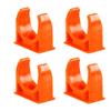 Bimini Top Pole Boat Clips Holder w/Side Facing Pole Clip Holder for Security Boat Hook/Oar/Gaff Holders Marine Pole Holder Doubles as Bimini Curtain Spacer-Type2-Orange-4 Pack view 1