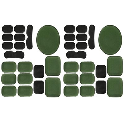 Universal Airsoft Helmet Pads, Tactical Helmet Replacement Foam Padding Kits Bicycle Accessories Mats for Fast Mich CS ACH FMA USMC PASGT (38pcs Green)