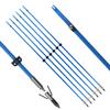 TIGER ARCHERY 34inch Bowfishing Arrows Solid Fiberglass Shaft with Broadhead for Compound Bow and Recurve Bow Fishing Arrow Archery and Hunting (Pack of 6) (Blue) view 1