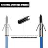 TIGER ARCHERY 34inch Bowfishing Arrows Solid Fiberglass Shaft with Broadhead for Compound Bow and Recurve Bow Fishing Arrow Archery and Hunting (Pack of 6) (Blue) view 2