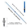 TIGER ARCHERY 34inch Bowfishing Arrows Solid Fiberglass Shaft with Broadhead for Compound Bow and Recurve Bow Fishing Arrow Archery and Hunting (Pack of 6) (Blue) view 4