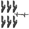 6 Pcs Sword Hook Wall Mount Samurai Sword Hanger for Wall Adjustable Wood Blade Rack Decorative Katana Holder Martial Art Weapon Stand Display with 6 Nail for Saber Tanto Rapier Cosplay(Black) view 1