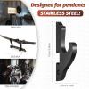 6 Pcs Sword Hook Wall Mount Samurai Sword Hanger for Wall Adjustable Wood Blade Rack Decorative Katana Holder Martial Art Weapon Stand Display with 6 Nail for Saber Tanto Rapier Cosplay(Black) view 2