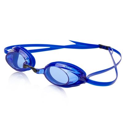 Sporti Unisex Adult Swimming Goggles, Antifog Swim Goggles for Men & Women, Shatter-resistant, Double Silicone Thin Straps, Variety Designs - S3 - Blue Lens/Blue Frame