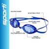 Sporti Unisex Adult Swimming Goggles, Antifog Swim Goggles for Men & Women, Shatter-resistant, Double Silicone Thin Straps, Variety Designs - S3 - Blue Lens/Blue Frame view 3