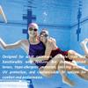 Sporti Unisex Adult Swimming Goggles, Antifog Swim Goggles for Men & Women, Shatter-resistant, Double Silicone Thin Straps, Variety Designs - S3 - Blue Lens/Blue Frame view 4