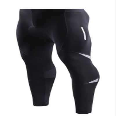 Momooda Men's 3D Padded Breathable Cycling Pants Quick Dry Tight Cycling Bicycle Leggings Black S