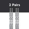 AcrossSea 47" Flat Paisley White Shoelaces 2 Pairs Fashion Sneakers Bandana Shoelaces for Athletic sport/Running Sneakers view 2