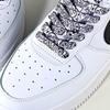 AcrossSea 47" Flat Paisley White Shoelaces 2 Pairs Fashion Sneakers Bandana Shoelaces for Athletic sport/Running Sneakers view 3