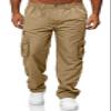 Rela Bota Men's Cargo Pants Relaxed Fit Sport Pants Jogger Sweatpants Drawstring Outdoor Trousers with Pockets Khaki Pants M view 2