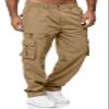 Rela Bota Men's Cargo Pants Relaxed Fit Sport Pants Jogger Sweatpants Drawstring Outdoor Trousers with Pockets Khaki Pants M view 4