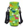 AMARY 500ML Neoprene Water Bottle Carrier Bag with Adjustable Shoulder Strap,Insulated Water Bottle Cover for Stainless Steel/Glass/Plastic Bottles 16.9OZ (dinosaur) view 1