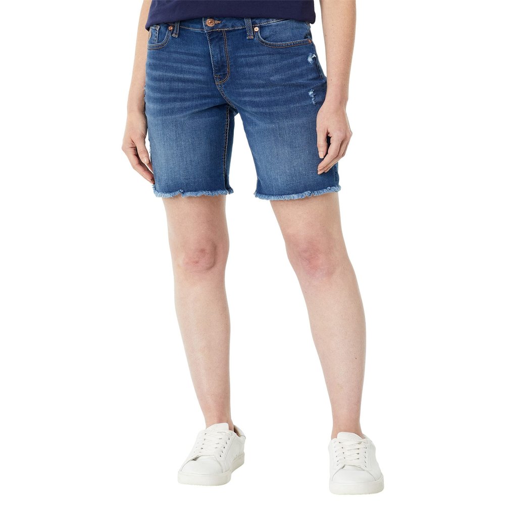 U.S. POLO ASSN. 7" Mid-Rise Stretch Denim Bermuda in Medium Enzyme Wash Medium Enzyme Wash 4 7