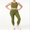 Amazon Essentials Women's Active Sculpt High Waist 7/8 Length Leggings, Dark Olive, X-Large (Previously Core 10) view 3