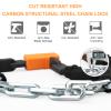 INTEKIN 4FT Long 8mm Thick Steel Chain Heavy Duty Bike Lock Anti-Theft Bicycle Chain Lock with 3 Keys for E-Bike, Motorcycle, Fence view 2